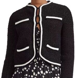Maje knit blazer cardigan jacket tailored Parisian style small